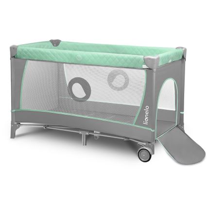 Lionelo - Rejse-seng FLOWER Turquoise