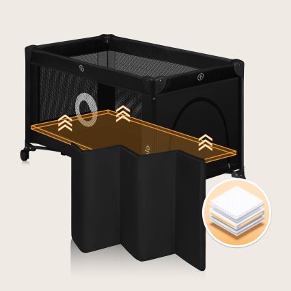 Lionelo - Rejsebarneseng STEFI Black Carbon