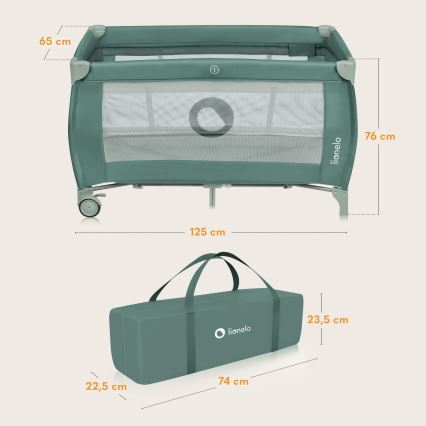Lionelo - Rejsekøje STEFI PLUS Green Olive