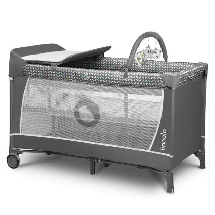 Lionelo - Rejsemadras FLOWER Grey Scandi