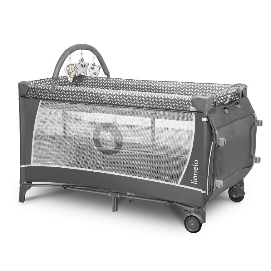 Lionelo - Rejsemadras FLOWER Grey Scandi