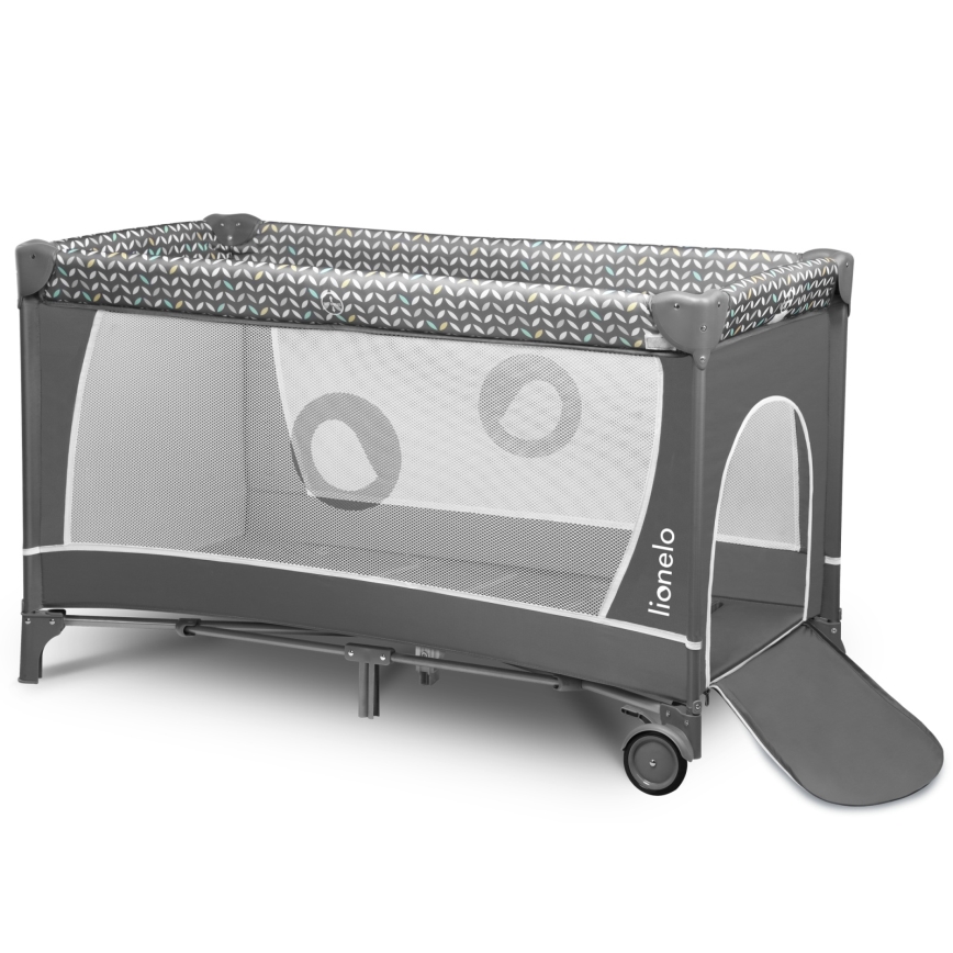 Lionelo - Rejsemadras FLOWER Grey Scandi