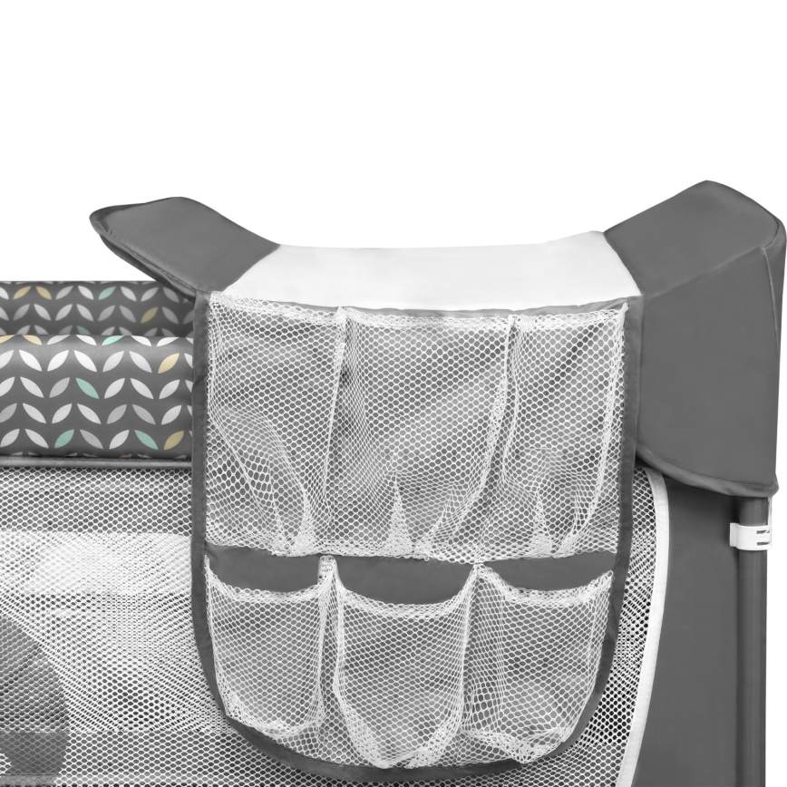 Lionelo - Rejsemadras FLOWER Grey Scandi