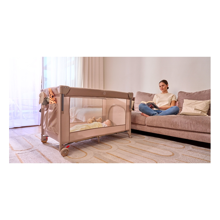 Lionelo - Rejseseng 3-i-1 ELLEN Beige Sand