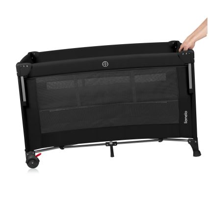 Lionelo - Rejseseng 3-i-1 ELLEN Black Carbon
