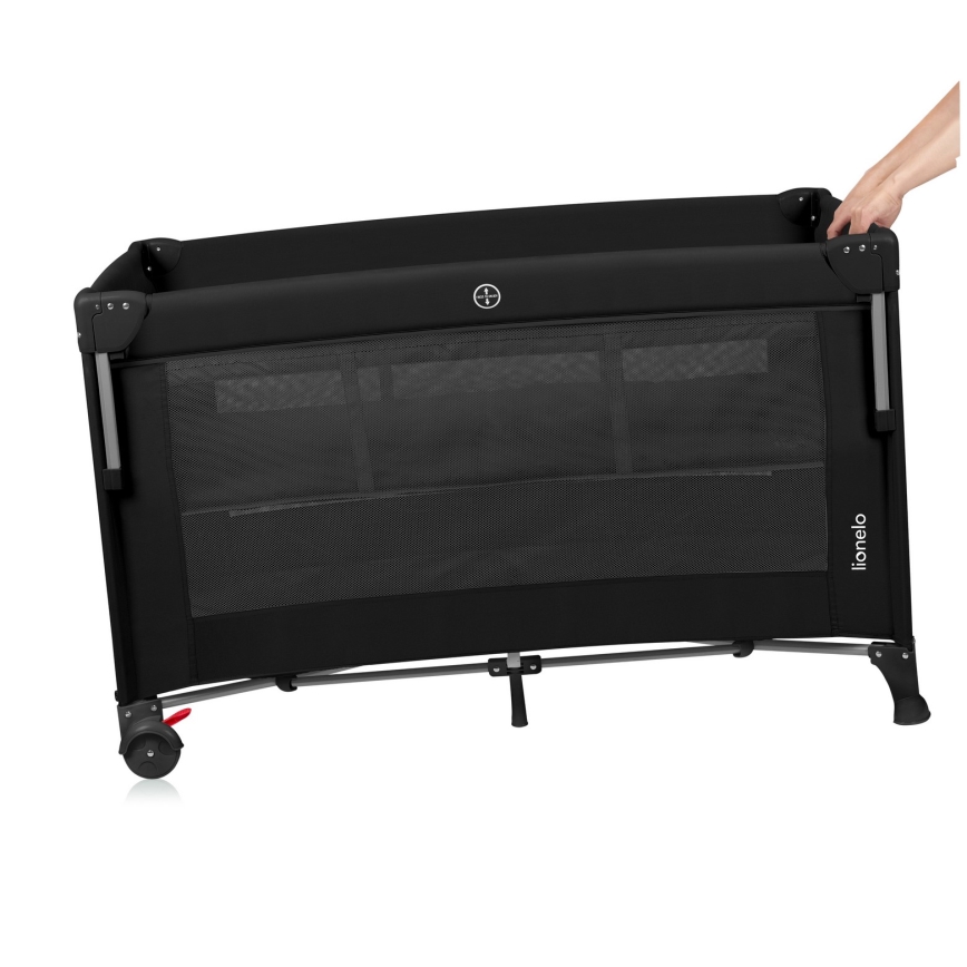 Lionelo - Rejseseng 3-i-1 ELLEN Black Carbon