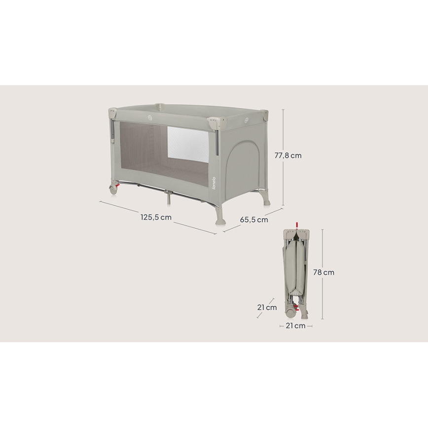 Lionelo - Rejseseng 3i1 ELLEN Beige Sand