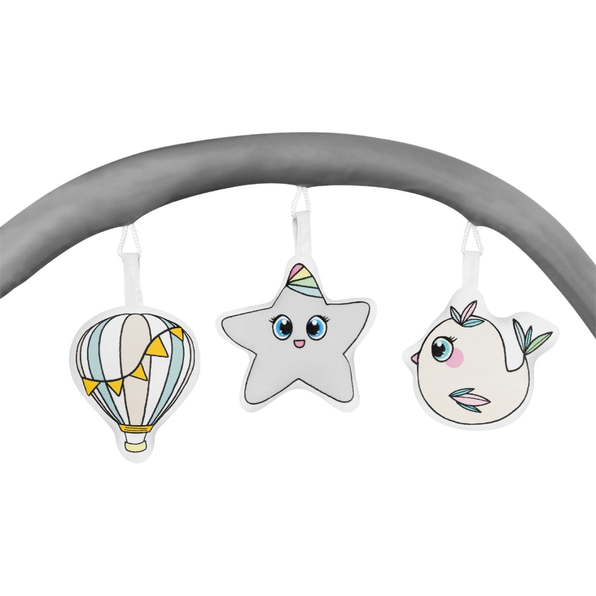 Lionelo - Rejseseng FLOWER Grå Scandi