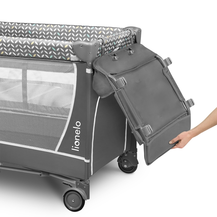 Lionelo - Rejseseng FLOWER Grå Scandi