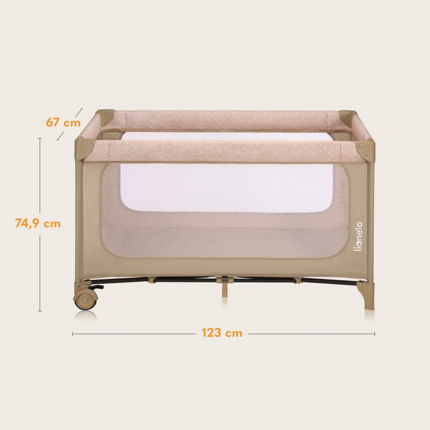 Lionelo - Rejseseng JASMIN EASY FOLD Beige Sand