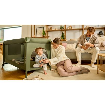 Lionelo - Rejseseng JASMIN EASY FOLD Grøn Oliven