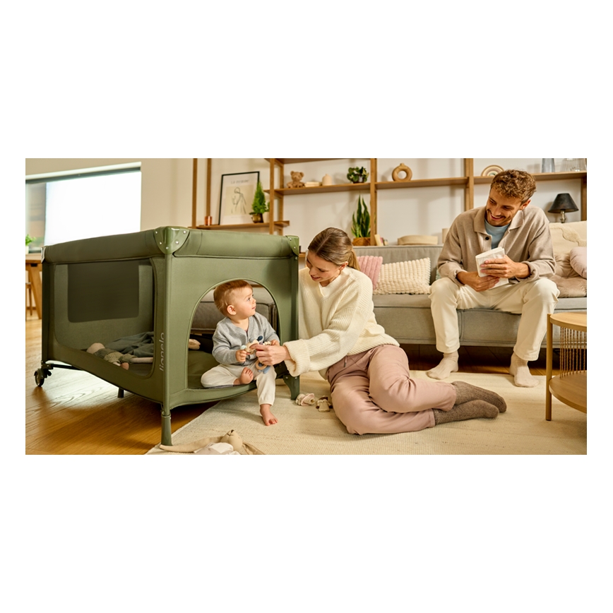 Lionelo - Rejseseng JASMIN EASY FOLD Grøn Oliven