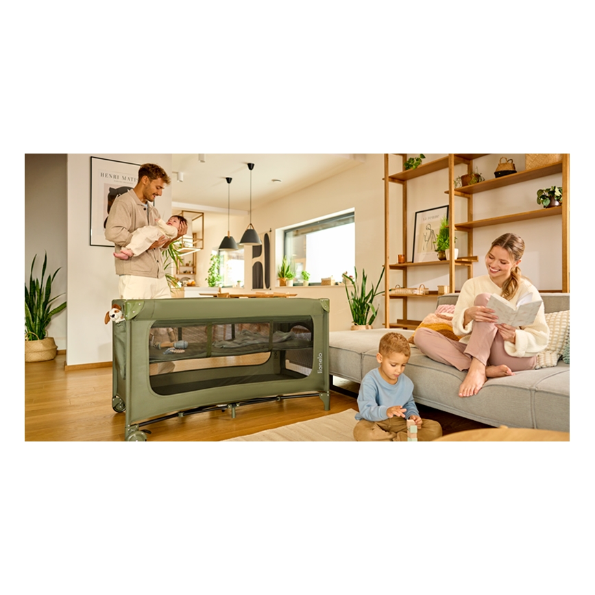 Lionelo - Rejseseng JASMIN EASY FOLD Grøn Oliven