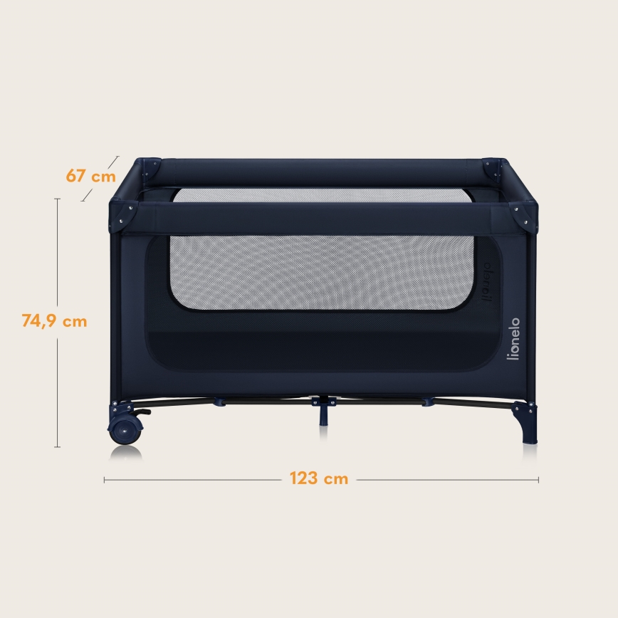 Lionelo - Rejseseng JASMIN EASY FOLD Navy Blue