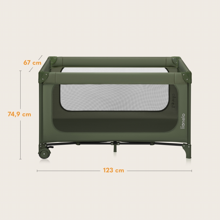 Lionelo - Rejseseng JASMIN EASY FOLD Oliven