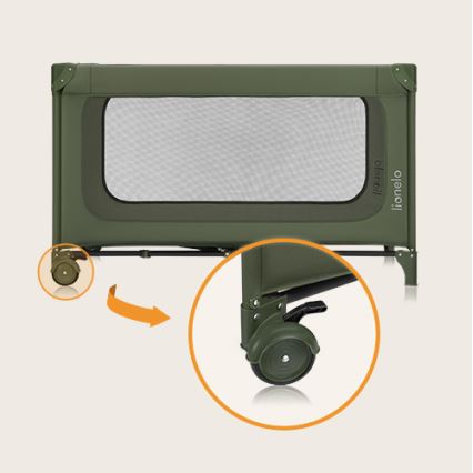 Lionelo - Rejseseng JASMIN EASY FOLD Olivengrøn