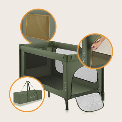 Lionelo - Rejseseng JASMIN EASY FOLD Olivengrøn