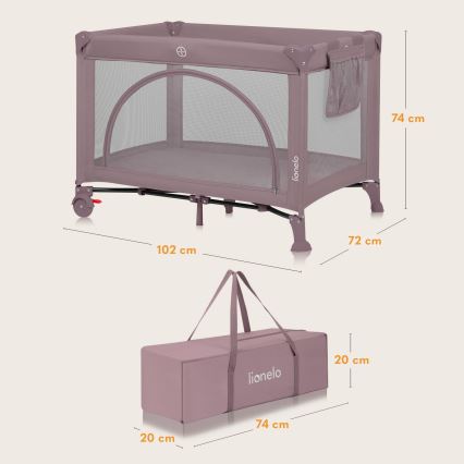 Lionelo - Rejseseng LAURA rosa nude