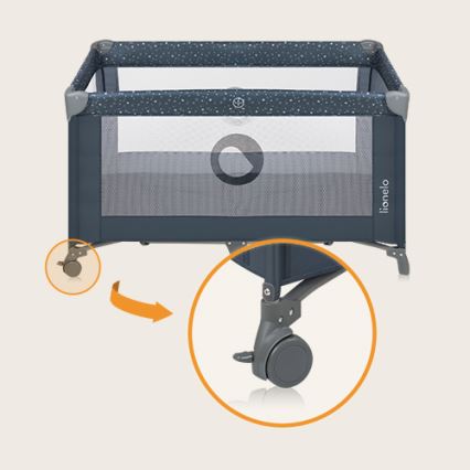 Lionelo - Rejseseng STEFI Blå/Grå