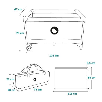 Lionelo - Rejseseng STEFI Blå/Grå