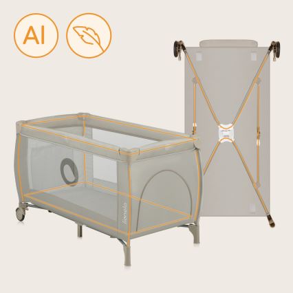 Lionelo - Rejseseng STEFI PLUS Beige Cappuccino