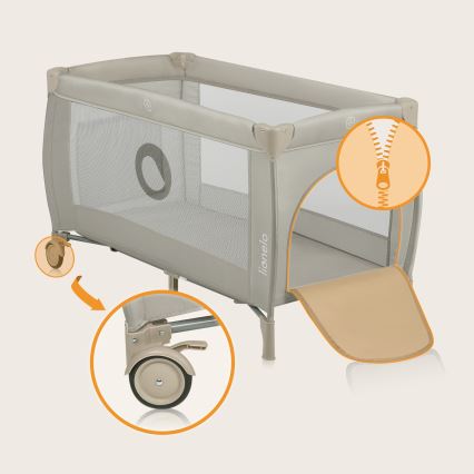 Lionelo - Rejseseng STEFI PLUS Beige Cappuccino