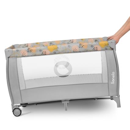 Lionelo - Rejseseng STEFI PLUS lyserød/gul