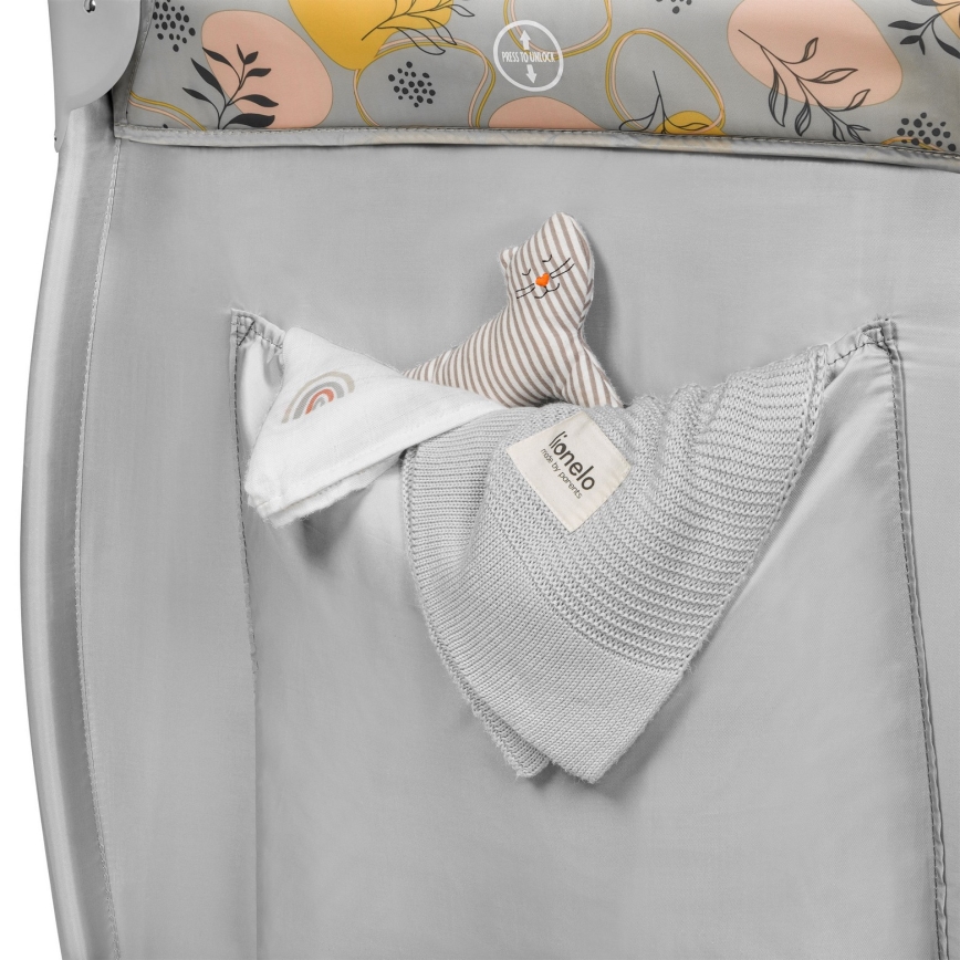 Lionelo - Rejseseng STEFI PLUS lyserød/gul