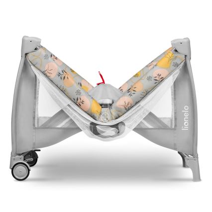 Lionelo - Rejseseng STEFI PLUS lyserød/gul