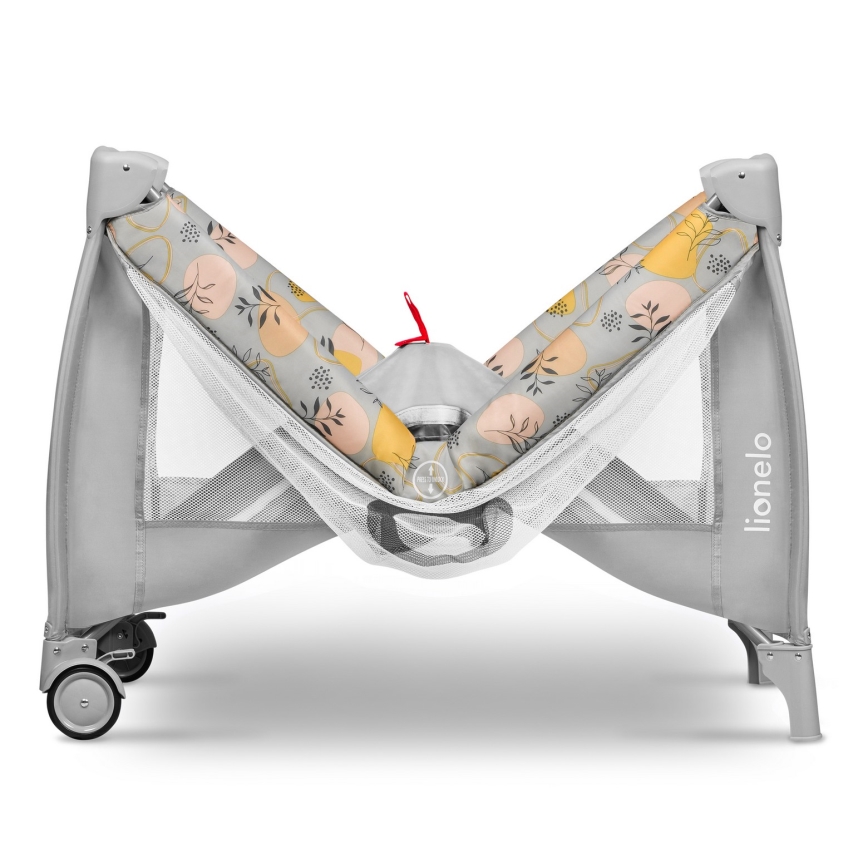 Lionelo - Rejseseng STEFI PLUS lyserød/gul