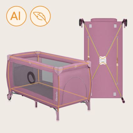 Lionelo - Rejseseng STEFI PLUS Pink Magnolia