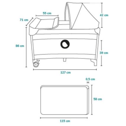 Lionelo - Rejseseng SVEN PLUS beige
