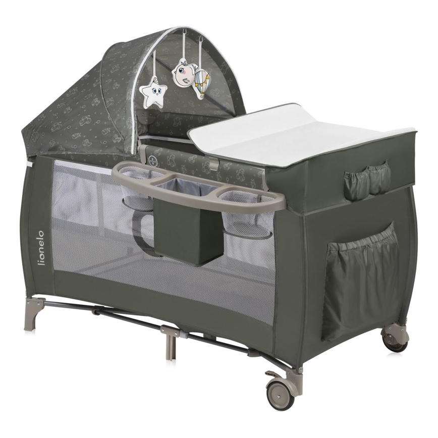 Lionelo - Rejseseng SVEN PLUS Beige/Olive