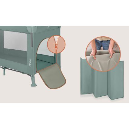 Lionelo - Rejsevugge 3-i-1 ELLEN Salviegrøn