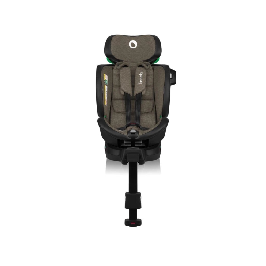 Lionelo - roterbar autostol med base HARMONY i-Size 40-150 cm sort/olivengrøn
