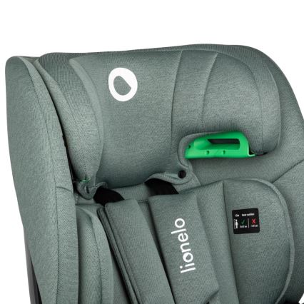 Lionelo - Drejbar autostol med base LAVENDER i-Size 76-150 cm Pistaciegrøn