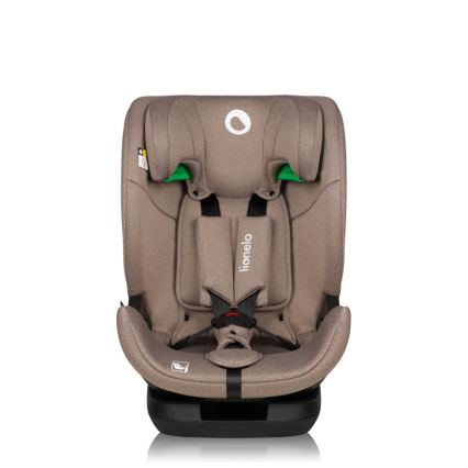 Lionelo - Roterbar bilbarnestol med base LAVENDER i-Size 76-150 cm Beige Latte