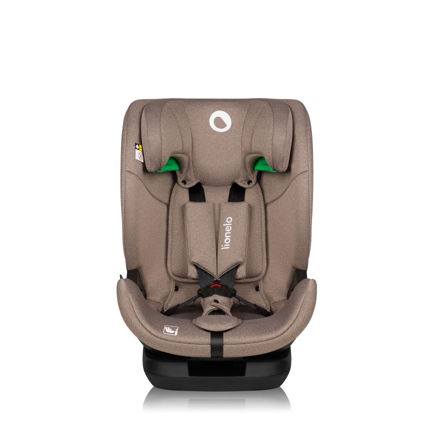 Lionelo - Roterbar bilbarnestol med base LAVENDER i-Size 76-150 cm Beige Latte