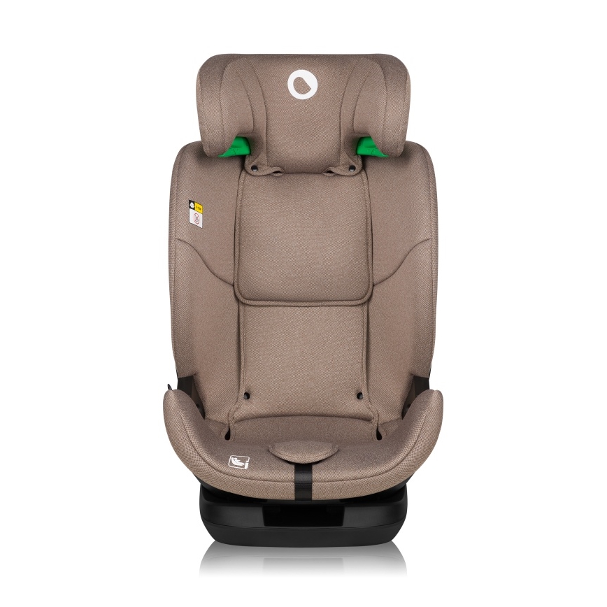 Lionelo - Roterbar bilbarnestol med base LAVENDER i-Size 76-150 cm Beige Latte