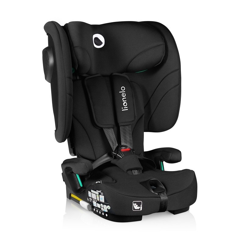 Lionelo - Sammenklappelig autostol NELLY i-Size 76-150 cm Sort Carbon