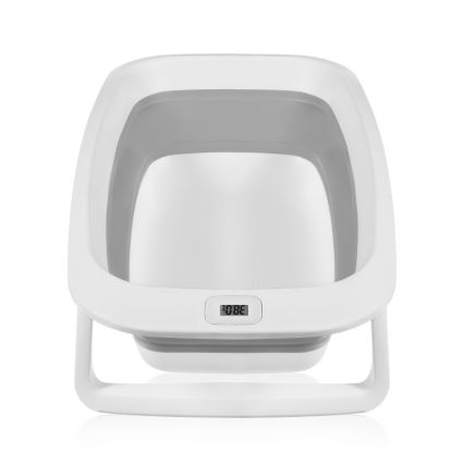 Lionelo - Sammenklappeligt børnebadekar med termometer BABY BUBBLE 2x LR44 Duegrå
