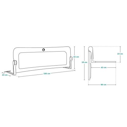 Lionelo - Sengehest til seng i EVA, beige