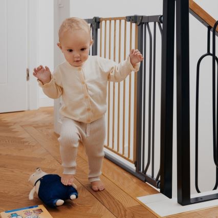Lionelo - Sikkerhedsgitter TRUUS SLIM sort/beige