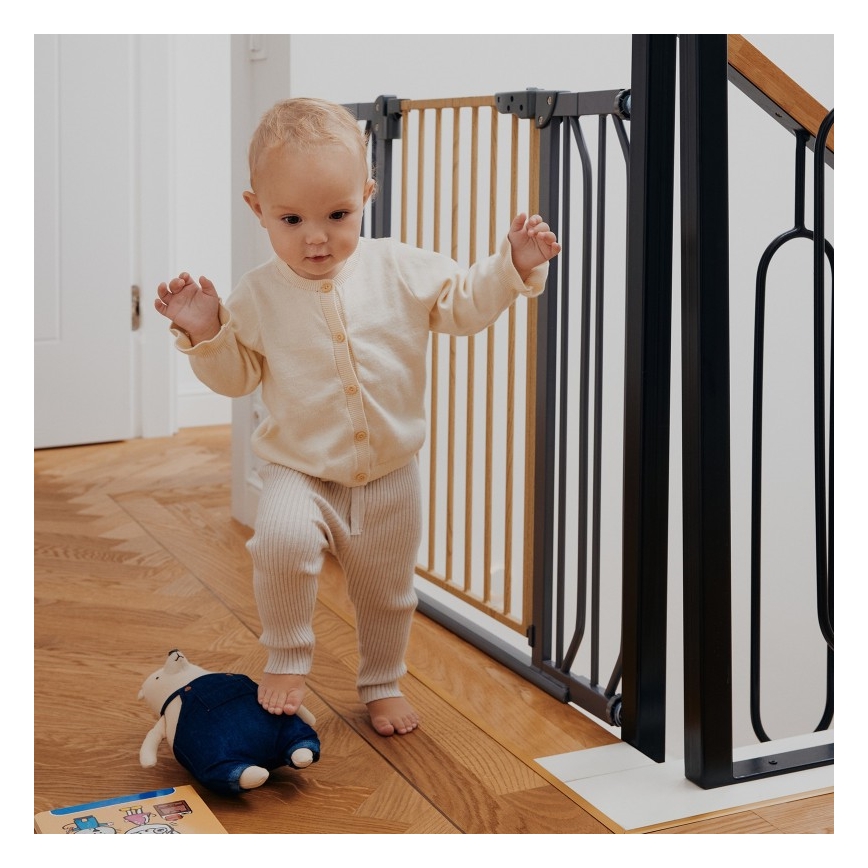 Lionelo - Sikkerhedsgitter TRUUS SLIM sort/beige