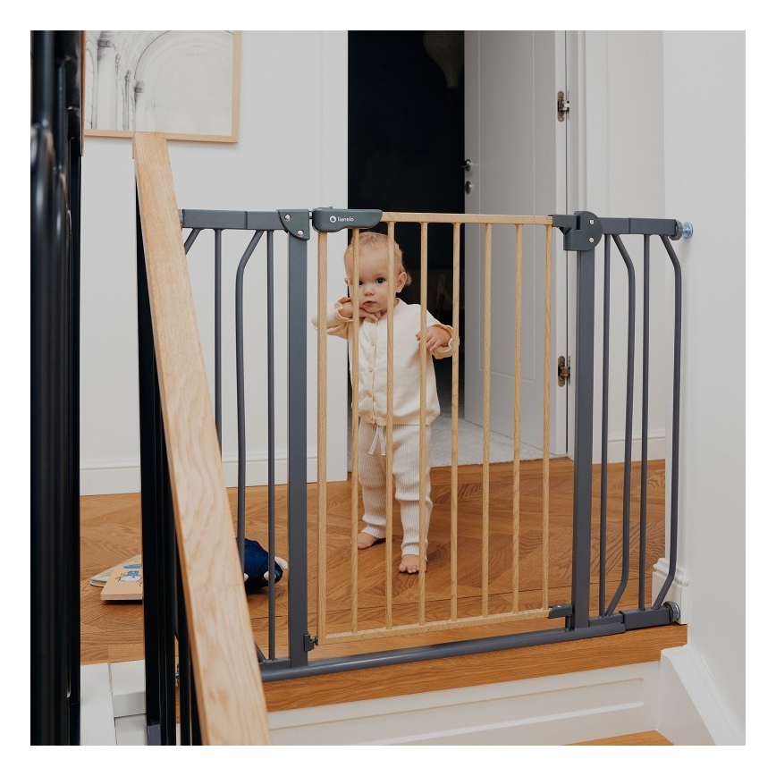 Lionelo - Sikkerhedsgitter TRUUS SLIM sort/beige