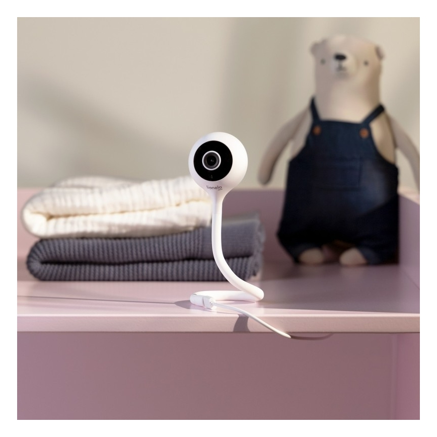 Lionelo - Smart babyalarm BABYLINE SMART Wi-Fi Hvid