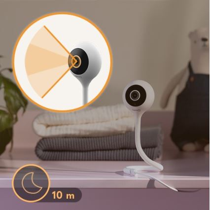 Lionelo - Smart babymonitor BABYLINE SMART Wi-Fi Hvid