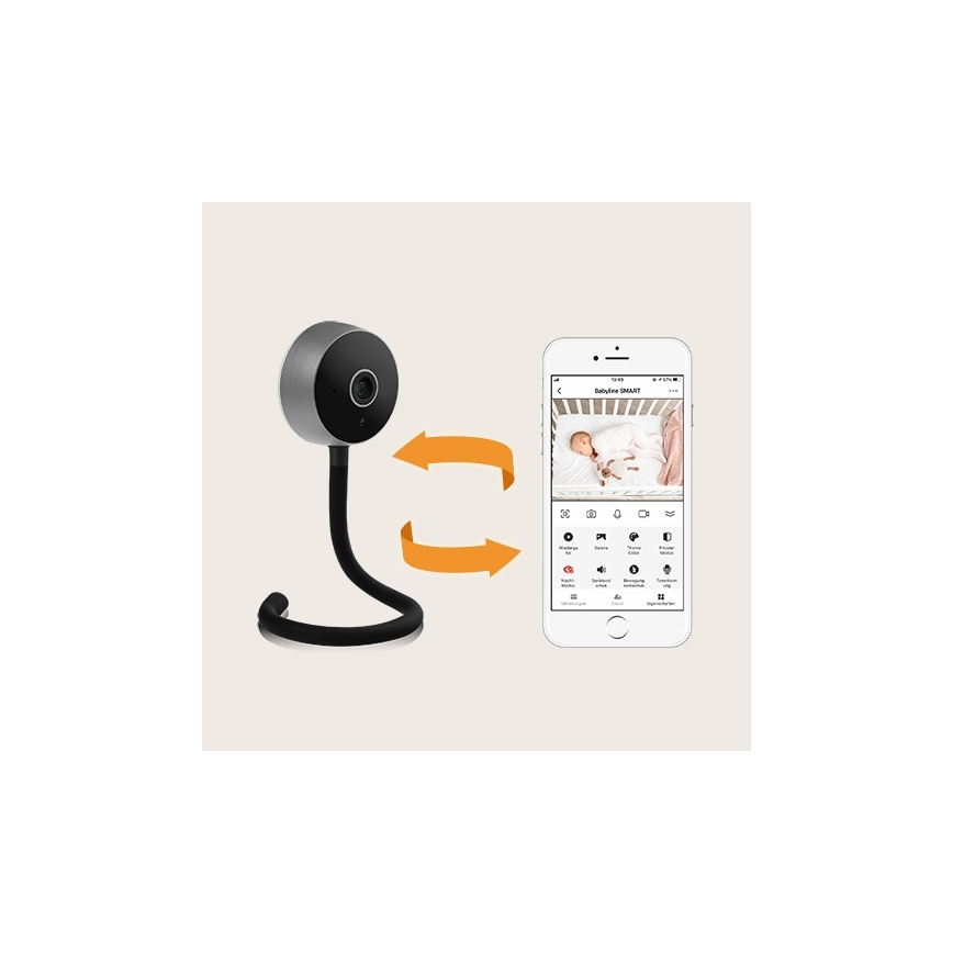 Lionelo - Smart babymonitor BABYLINE SMART Wi-Fi Sort