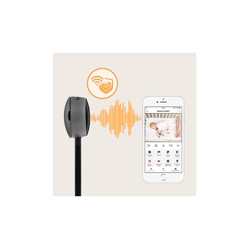 Lionelo - Smart babymonitor BABYLINE SMART Wi-Fi Sort