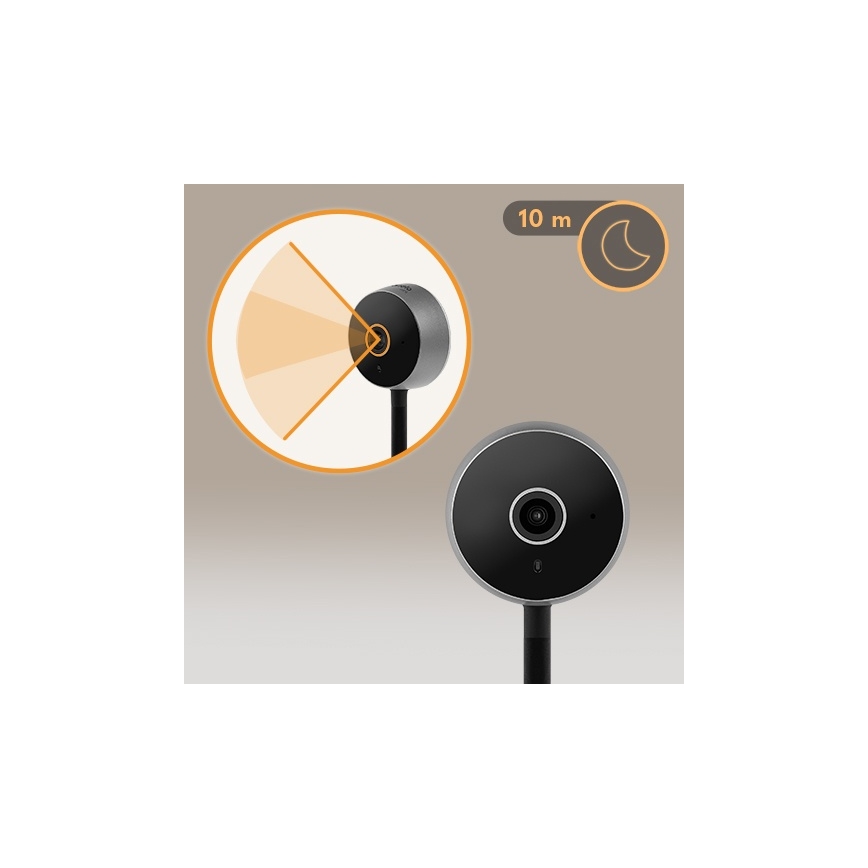 Lionelo - Smart babymonitor BABYLINE SMART Wi‑Fi, sort